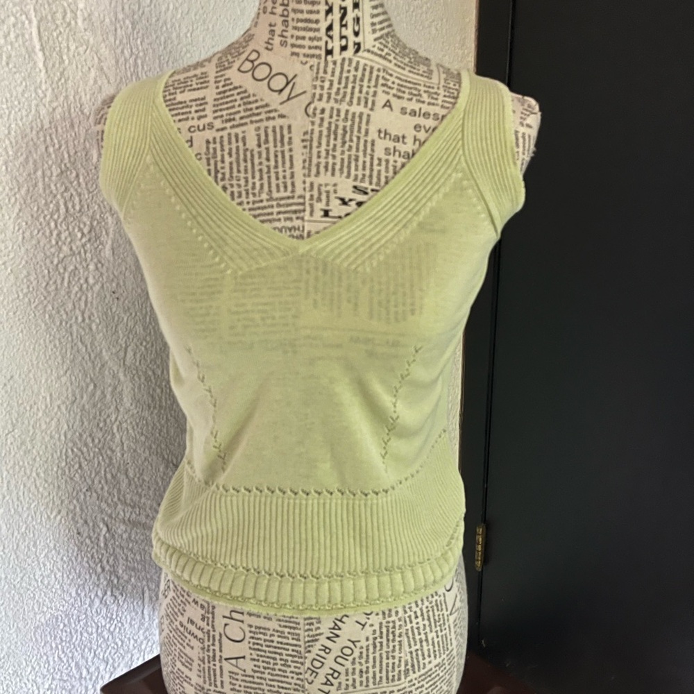 Eddie Bauer Light Green Knit Tank Top